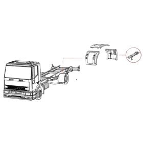 cinghia di fissaggio ancoraggio parafango posteriore  iveco 42125681