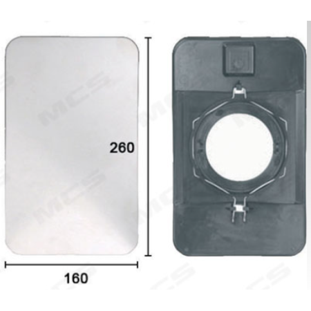 piastra vetro specchio convesso grandang sx/dx iveco 42558713 93193201