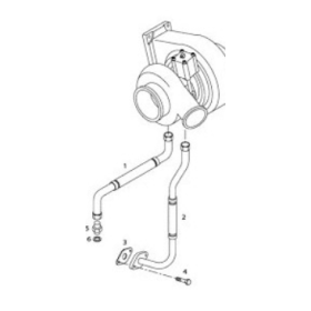 tubazione olio motore / linea di mandata olio del turbocompressore iveco 500355302
