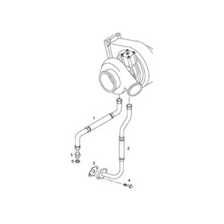 tubazione olio motore / linea di mandata olio del turbocompressore iveco 500355302
