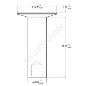 ribattino/rivetto fissaggio ganasce 6,3x17,5 iveco 1908616 42014895
