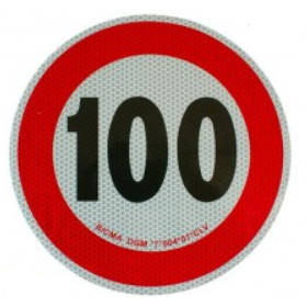 limite di velocità riflettente 100km adesivo Ø 200 iveco 8191489