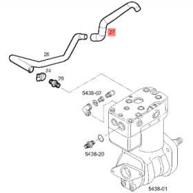 tubazione sagomata per il circuito di aspirazione aria iveco 41296988