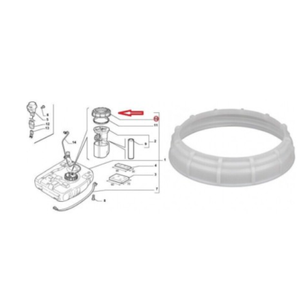 Ghiera Fissaggio Gruppo Pompa Carb e Gallegg iveco 504148878 46523405