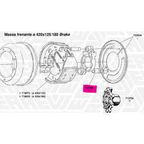 boccola perno chiaveØ43x48x90 massa Ø420x180 bpw 3838000 errevi 725786