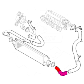 manicotto altapressione flessibile aria intercooler fiat 51792357