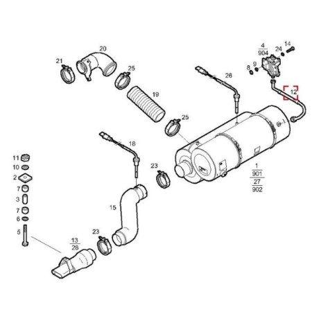 tubo flessibile acciaio inossid circuito dell'AdBlue  iveco 504183034