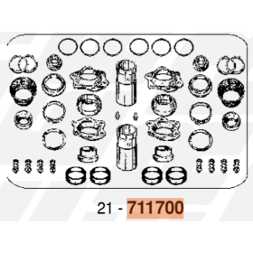 Kit completo di revisione perni a chiave masse freno emmerre 711700