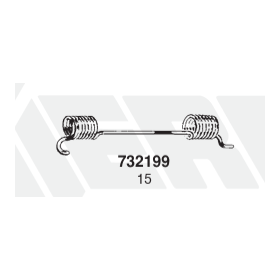 molla di richiamo superiore per il ceppo del freno iveco 42536193 emmerre 732199