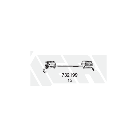 molla di richiamo superiore per il ceppo del freno iveco 42536193 emmerre 732199