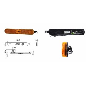 Luce di ingombro / Luce di posizione laterale arancione a LED iveco 503138994