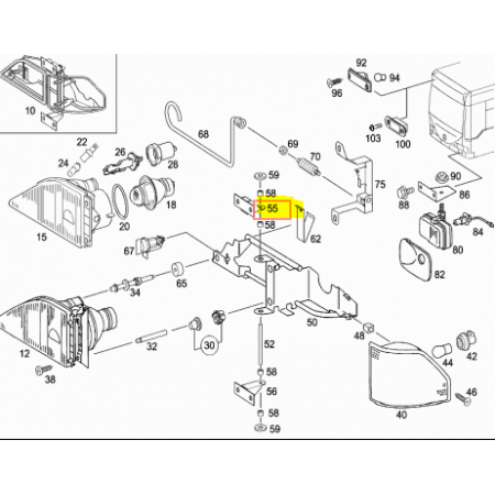 supporto suporiore faro  anteriore mercedes a6288851514
