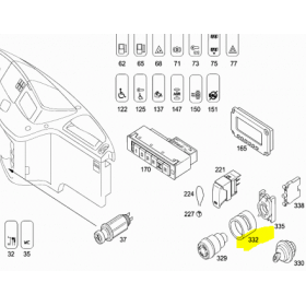 supporto giallo per fungo di emergenza mercedes a0009881653