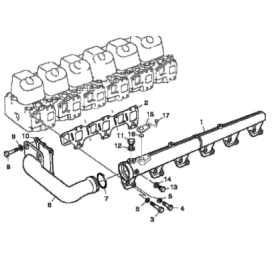 collettore acqua teste cilindri scania 1414415