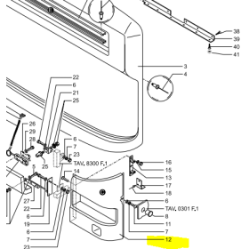 fianchetto anteriore sx 231, 240 breda d039015