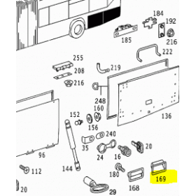 maniglia per coperchio a cerniera mercedes a0007580202
