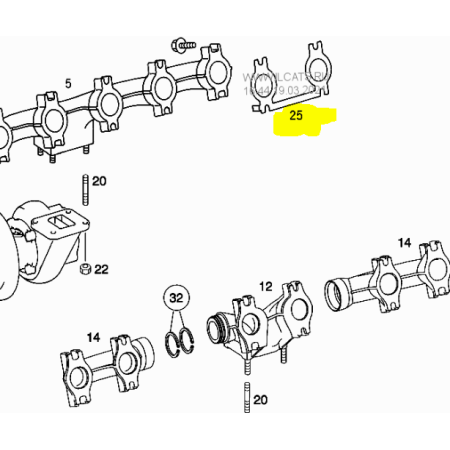 guarnizione scarico motore mercedes a9261420080