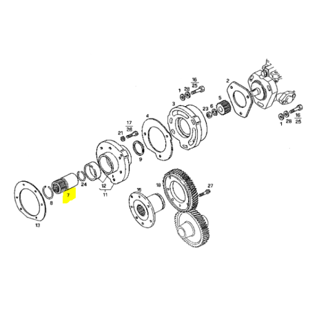 boccola dentata corta pompa iniez 135.17/150.18/150.21 iveco 4849361