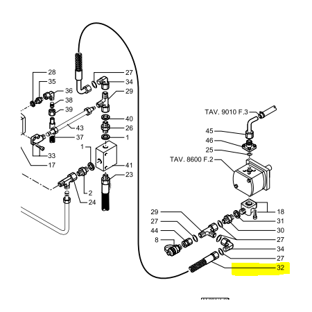 tubo flessibile idroventola fx20 g/g 3/4 sae 100 breda d046388
