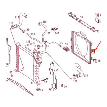 convogliatore radiatore sprinter mercedes a9015051655
