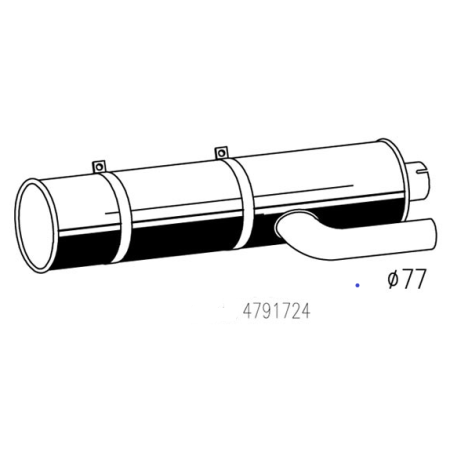 silenziatore scarico iveco 4791724