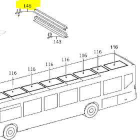 listello di copertura sottotetto mercedes a6286970127