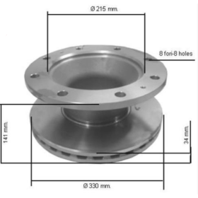 seie dischi freno anteriore dm 330 iveco 1906466
