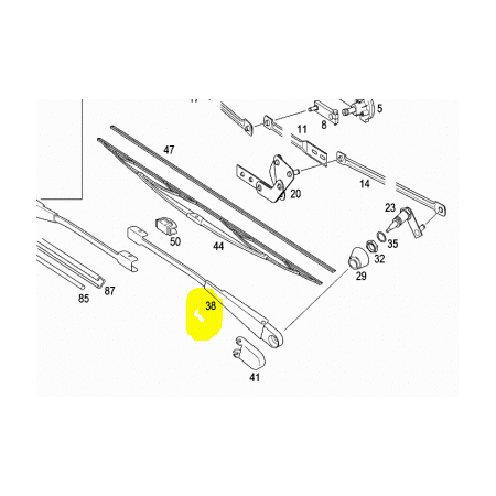 braccio tergivetro tourino sx mercedes a0008246428