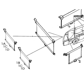 tendina parasole elettrica autista L 962mm iveco 93172973