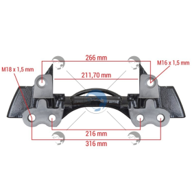supporto pinza freni dx iveco 42567761