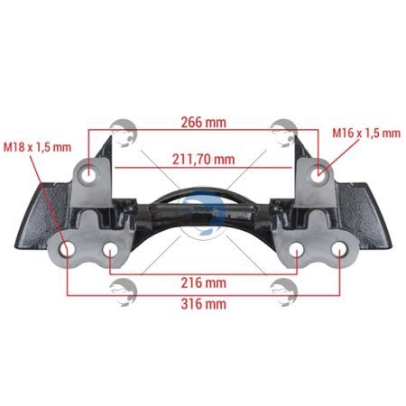 supporto pinza freni dx iveco 42567761