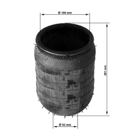 membrana sospens pneumatica/toopless  200x282mm iveco 4680913 42560108