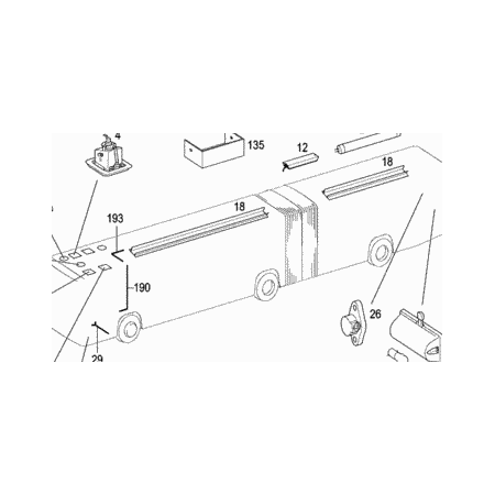 plafoniera interna citaro L 3698mm mercedes a6288270029