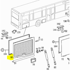sportello griglia incernierato radiatore citaro mercedes a6287504905