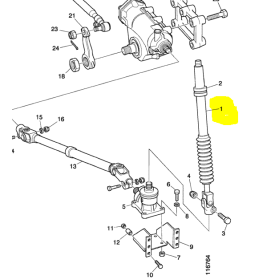 canna/piantone di sterzo serie 4 L 519-883mm scania 1436331 1540425