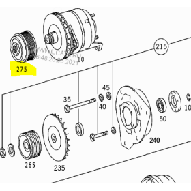 puleggia alternatore citaro 100x57 8 gole mercedes a9061552515