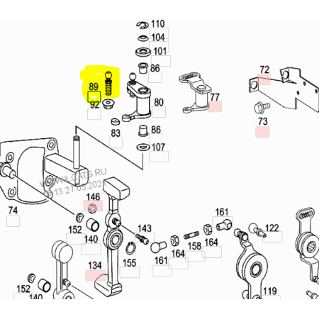 perno sferico tiranteria acceleratore mercedes a6279910015