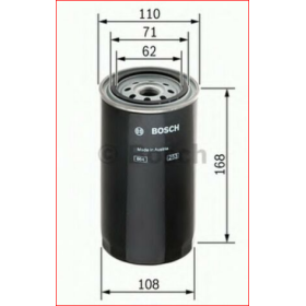filtro gasolio110x62x168mm bosch n2034 iveco 5802037371 5801543243