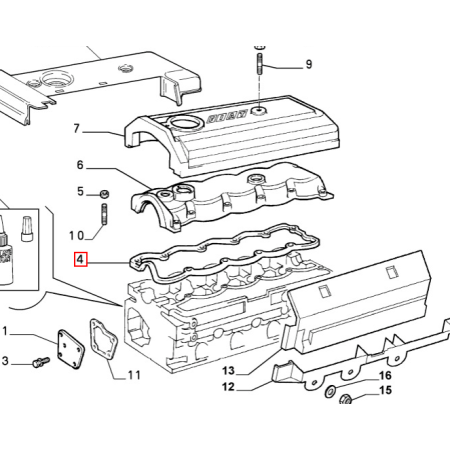 guarnizione coperchio punterie dayli e ducato 2.8 iveco 500388382
