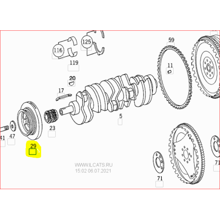 smorzatore vibrazione motore modello g270cdi sprinter mercedes a6120301003