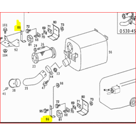 staffa silenziatore scarico mercedes a6284910041