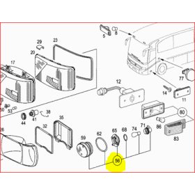 faretto fendinebbia dx/sx tourino mercedes A6668200158