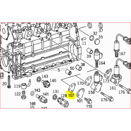 guarnizione piastra di chiusura monoblocco mercedes a9060460280