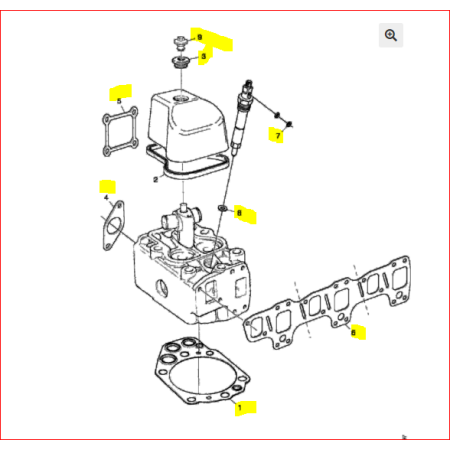 kit guarnizione testa cilindri scania 551571