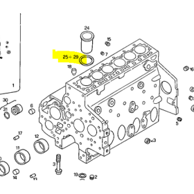 spessore di registro canna cilindro sp mm 3,2 iveco 98435307