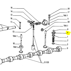 semicono valvole motore iveco 61577211 61320851