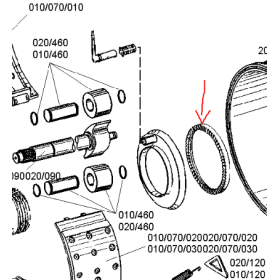 corona dentata interna mozzo abs 94,5x3 iveco 93163236