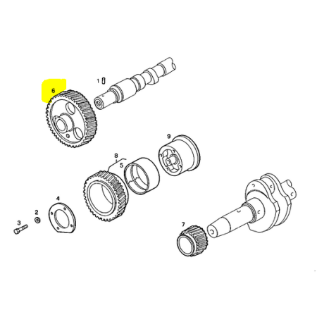 ingranaggio comando albero a games iveco 61316208