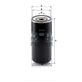 filtro olio mann filter con valvola non ritorno mannw1170/7