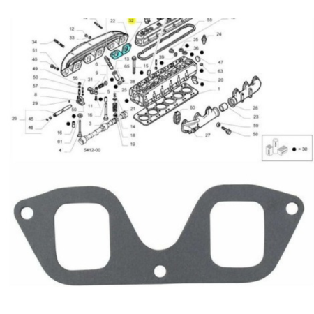 guarnizione collettore aspirazione iveco 4851921